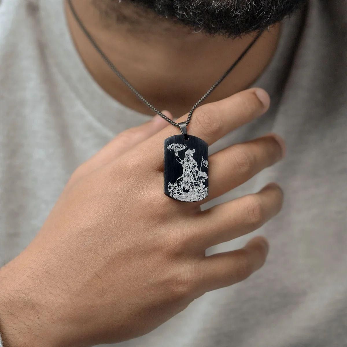 Guiding Krishna Godform Pendant with Chain